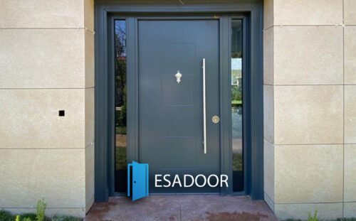 Modern Gray Flat Villa Door Esadoor-1020