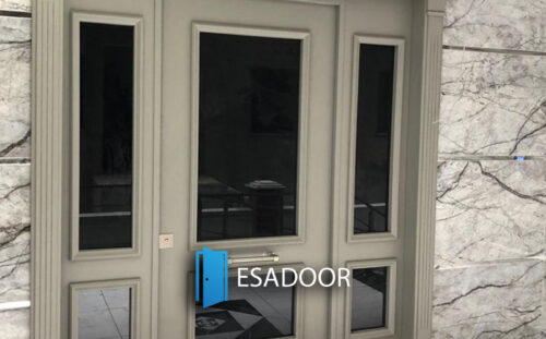 Modern Glass Apartment Steel Exterior Door Esadoor-1050