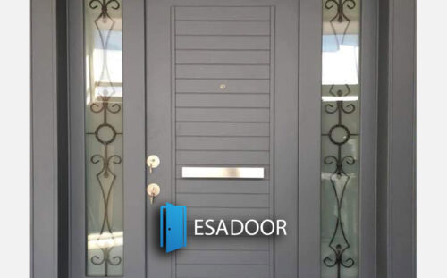 Wrought Iron Gray Villa Steel Entrance Door Esadoor-1064